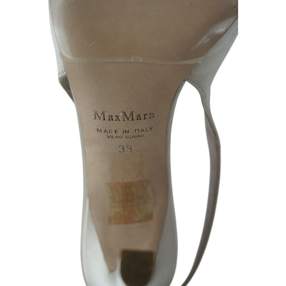 Max Mara Bussola Satin Slingback Pumps